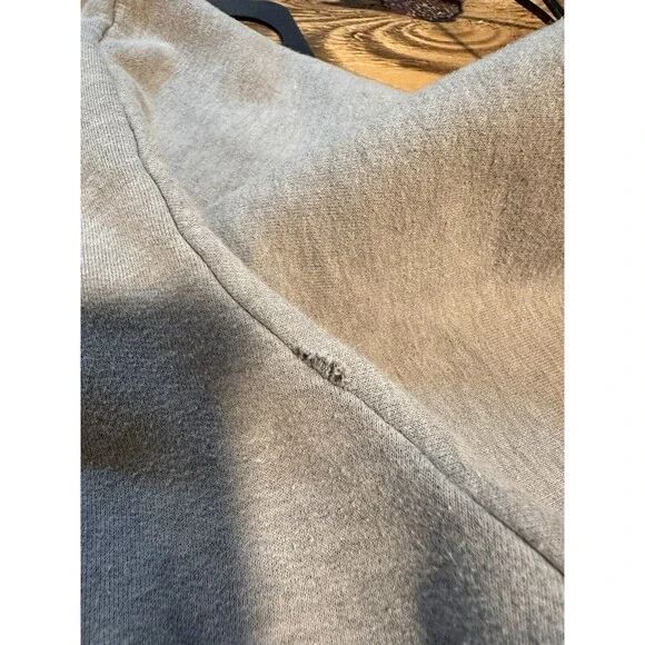 Disney Neff Mickey Mouse hoodie Sweatshirt Womens L  Gray Pockets Stars stripes - Picture 10 of 10